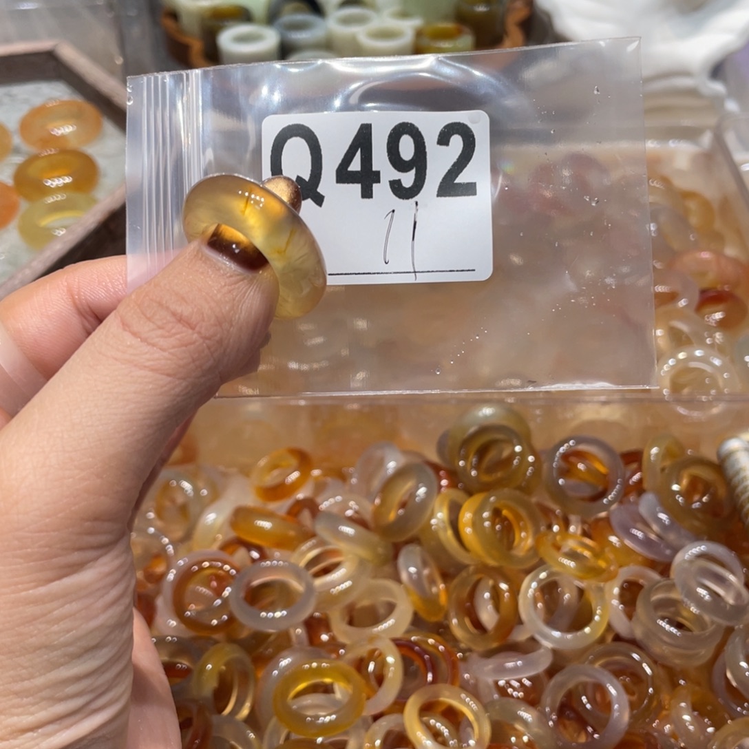 玛瑙/玉髓未镶嵌戒指492