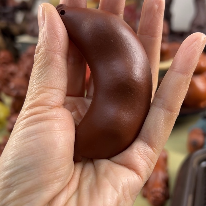 紫砂茶宠紫砂四季豆手把