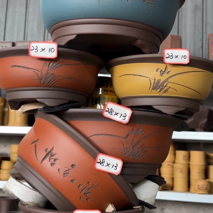 紫砂花盆      100-6。          