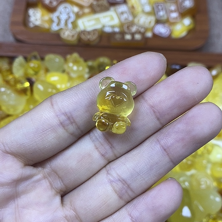 吊坠橄榄核小熊熊5
