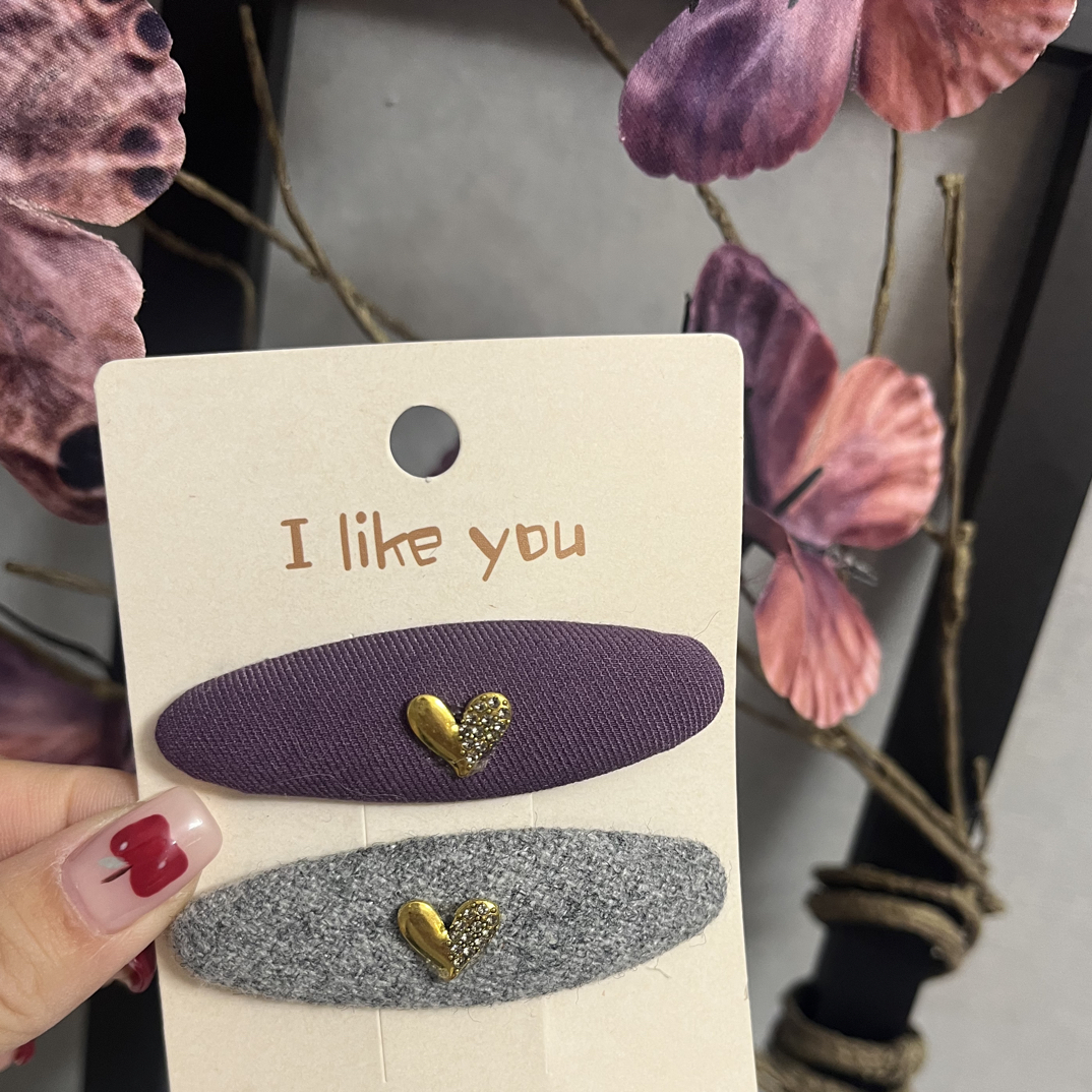 复古爱心风格BB夹女前额碎发刘海夹头饰