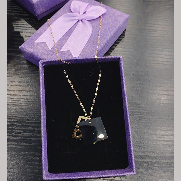 铜合金合成锆石项链 ZZYQJN中国风铜合金链子搭配合成立方氧化锆