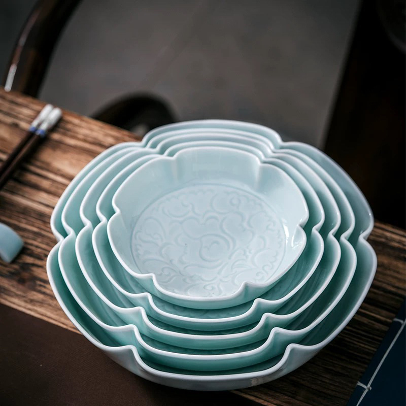 景德镇五花马-7寸芙蓉荷口（宋青系列）