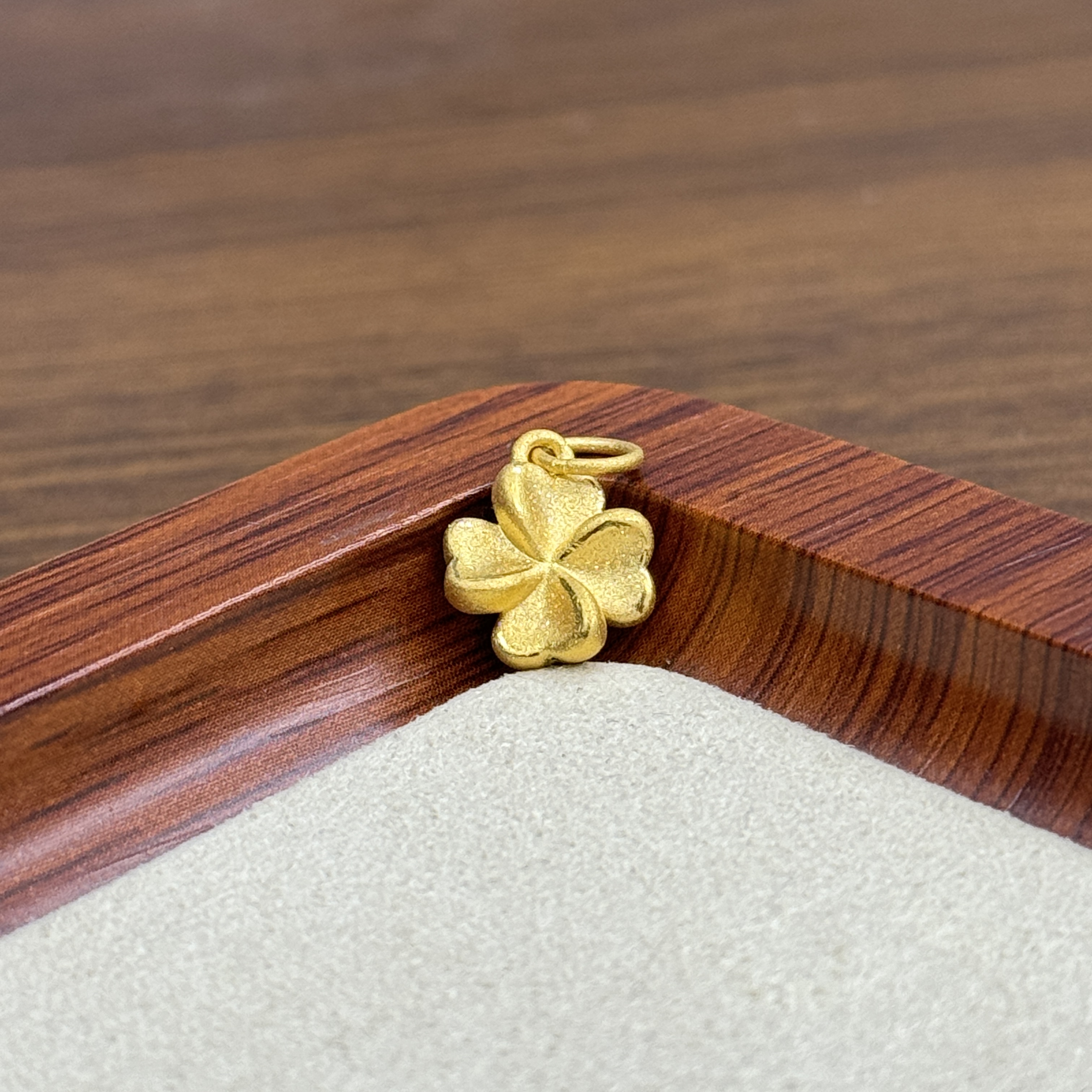 辉通黄金足金999幸运四叶草提溜配件DP2029-0910