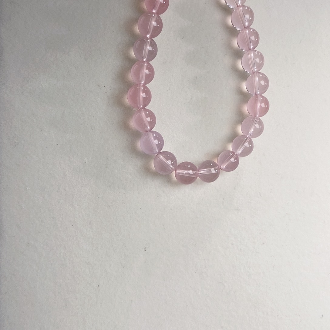 芙蓉石手链未镶嵌粉晶