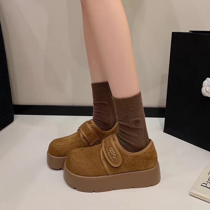 SHUSHU 冬季加厚厚底博肯鞋