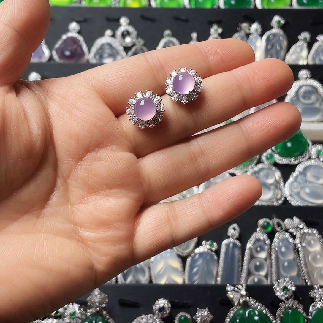 玛瑙/玉髓耳钉合金