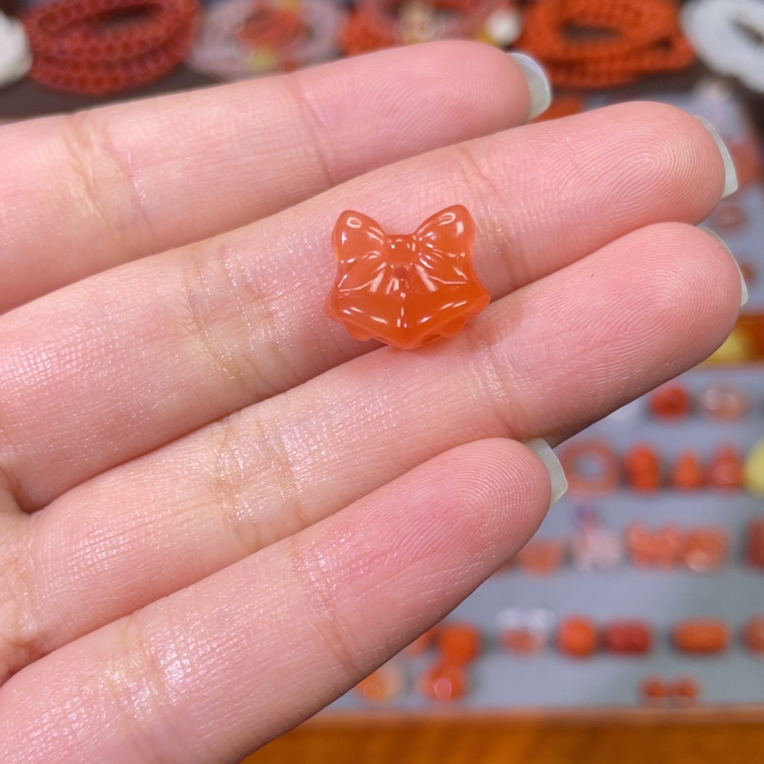 南红玛瑙未镶嵌圣诞铃铛