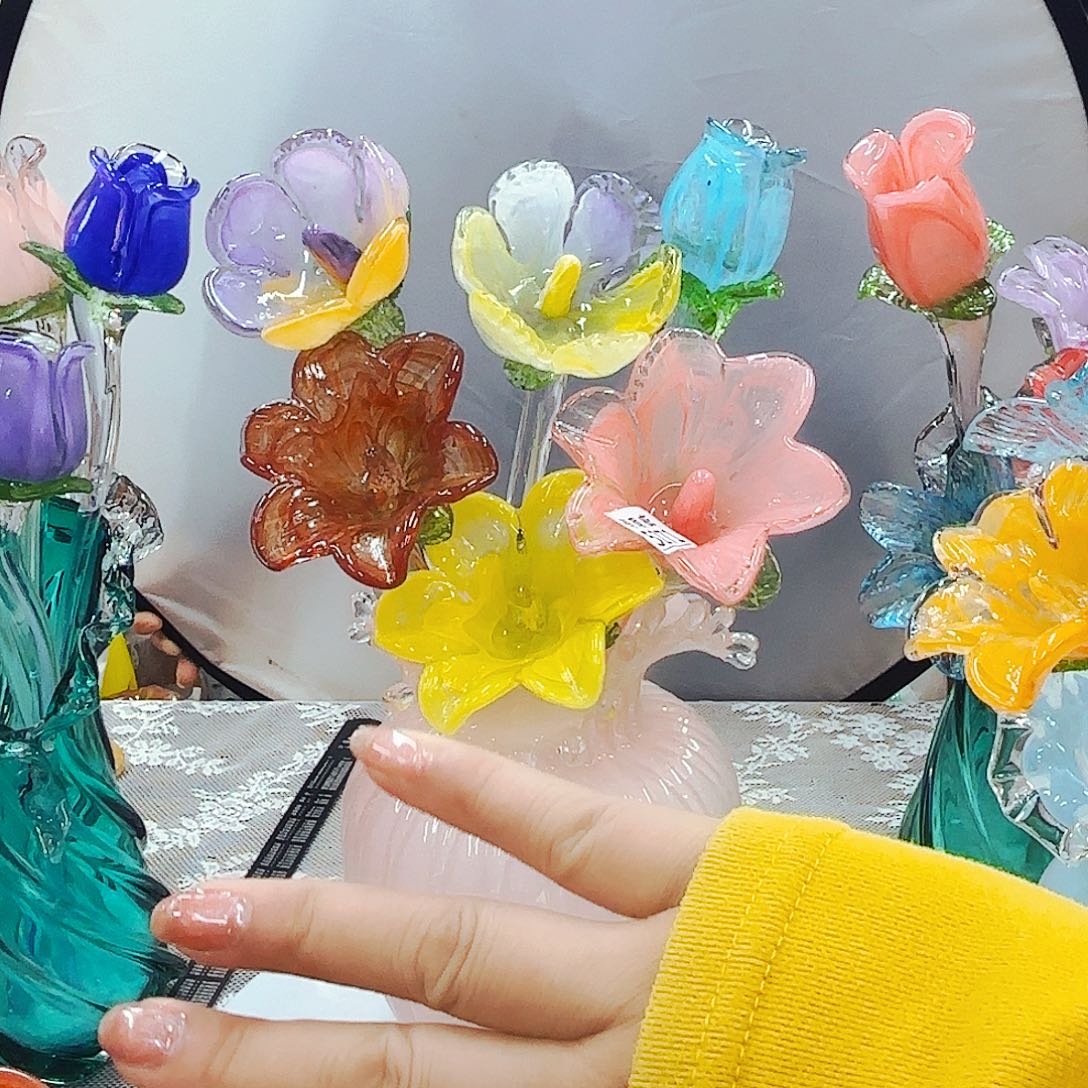 瑕疵福利不退不换琉璃花瓶花器艺术品