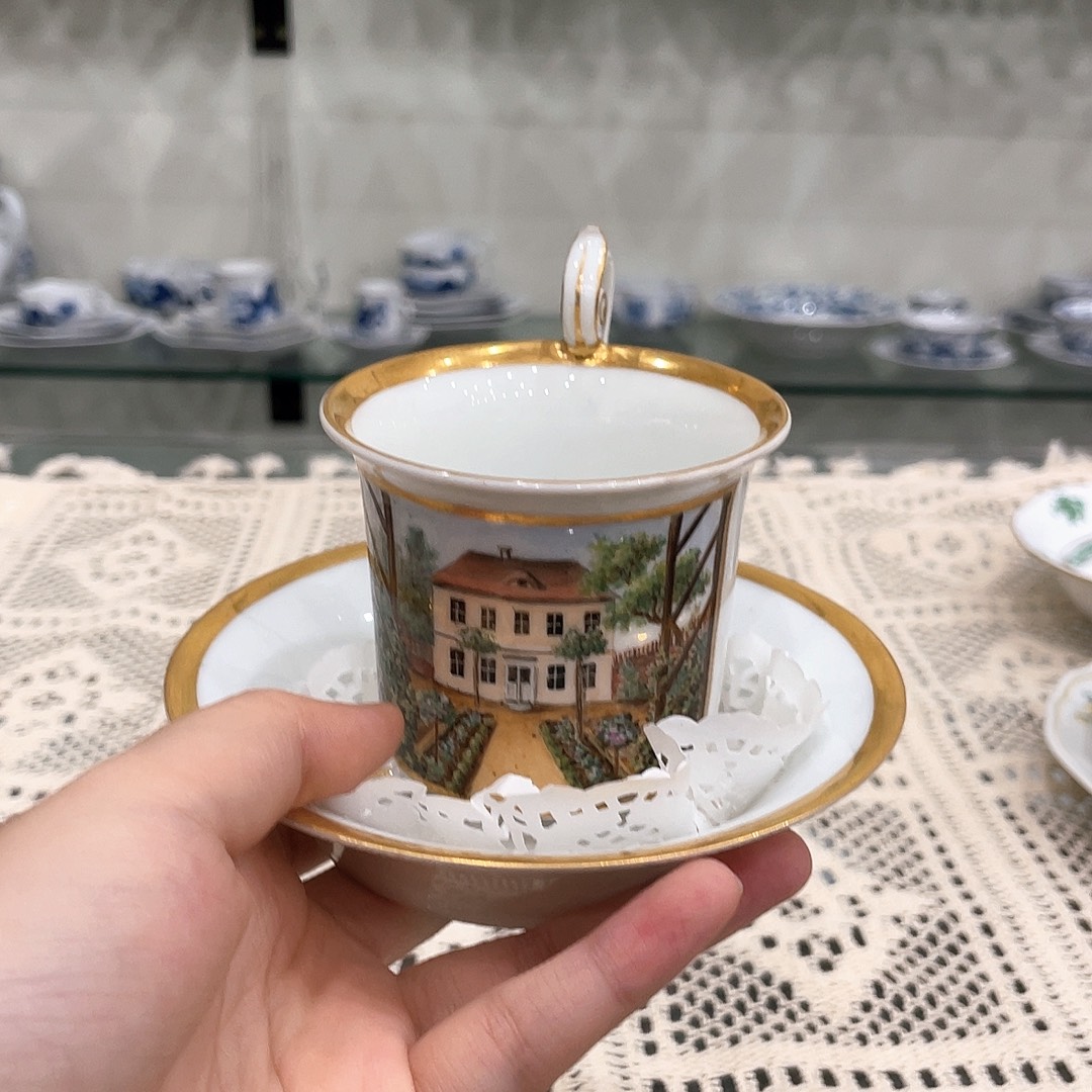 瓷片中古一等咖啡杯