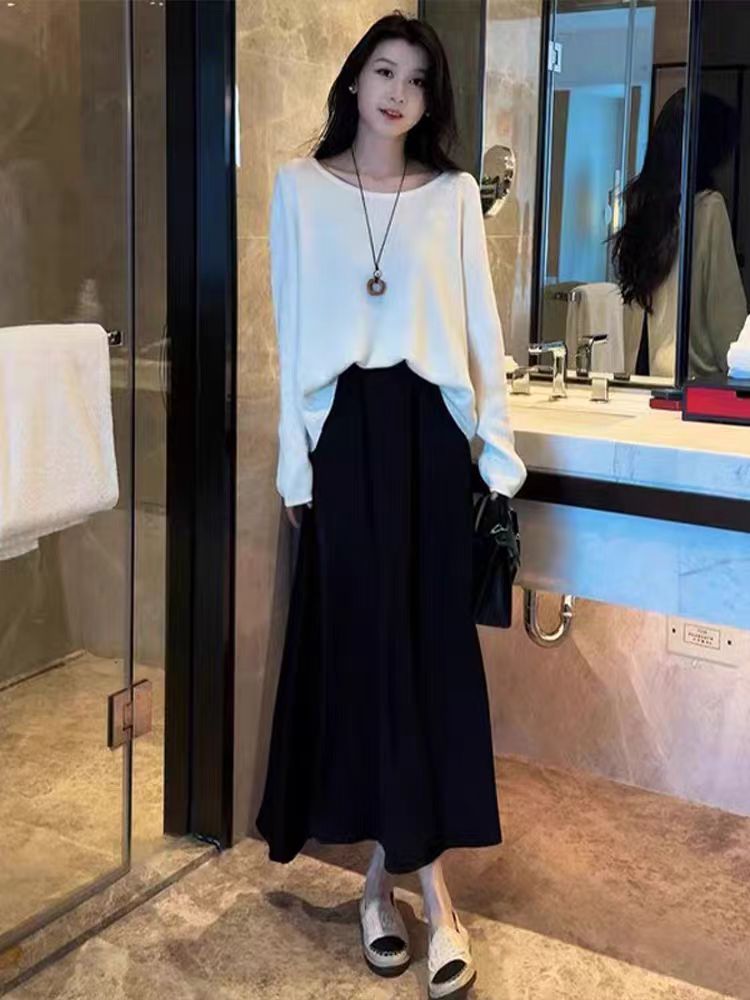 A941-A950针织直筒型连帽短款冬季毛针织衫宽松设计感海妖风