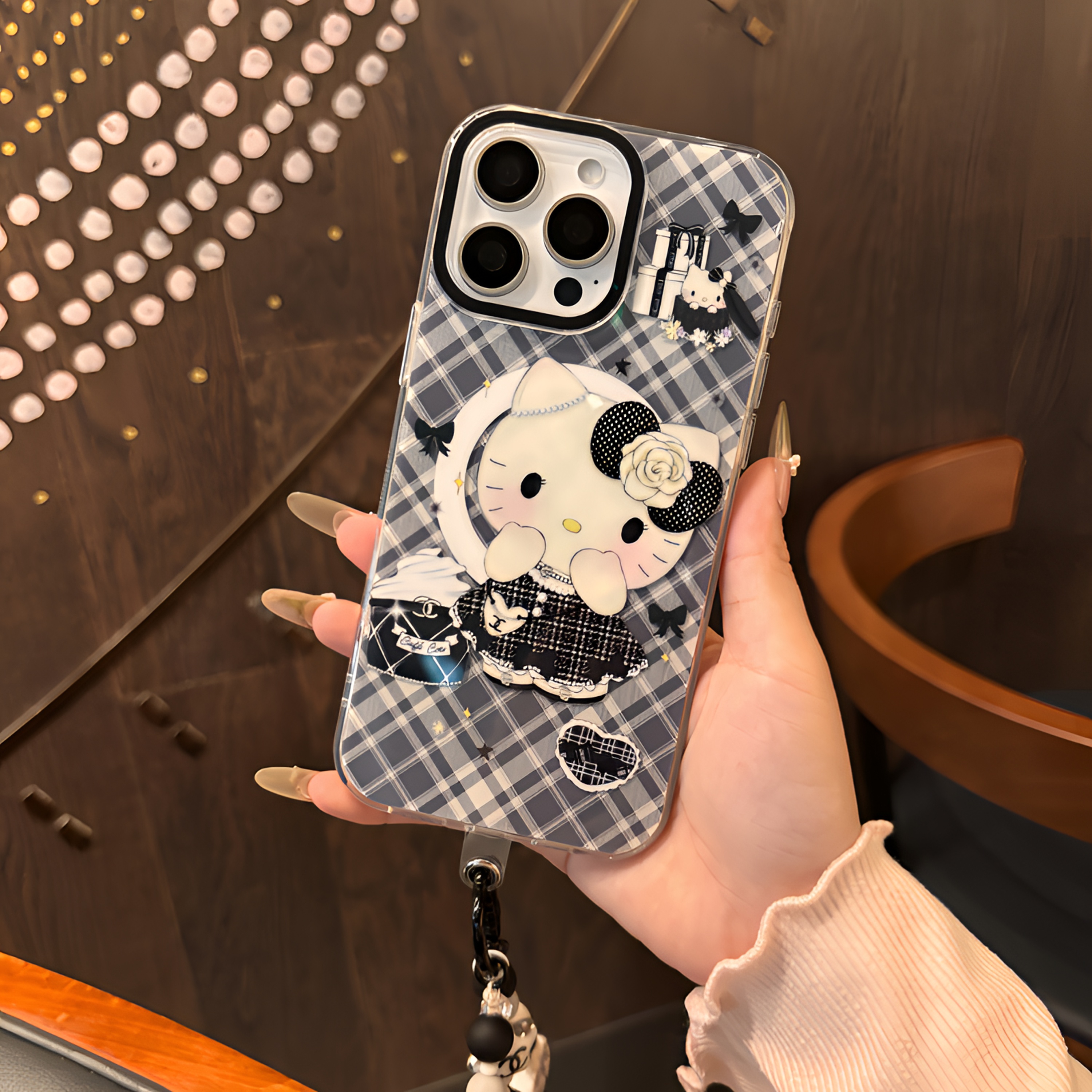 小七杂货屋新款小香磁吸苹果手机壳小香磁吸支架kt猫高端精致简约