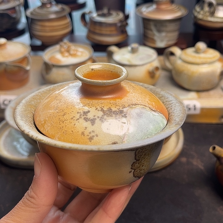 花***、茶盏柴烧茶具柴烧茶具