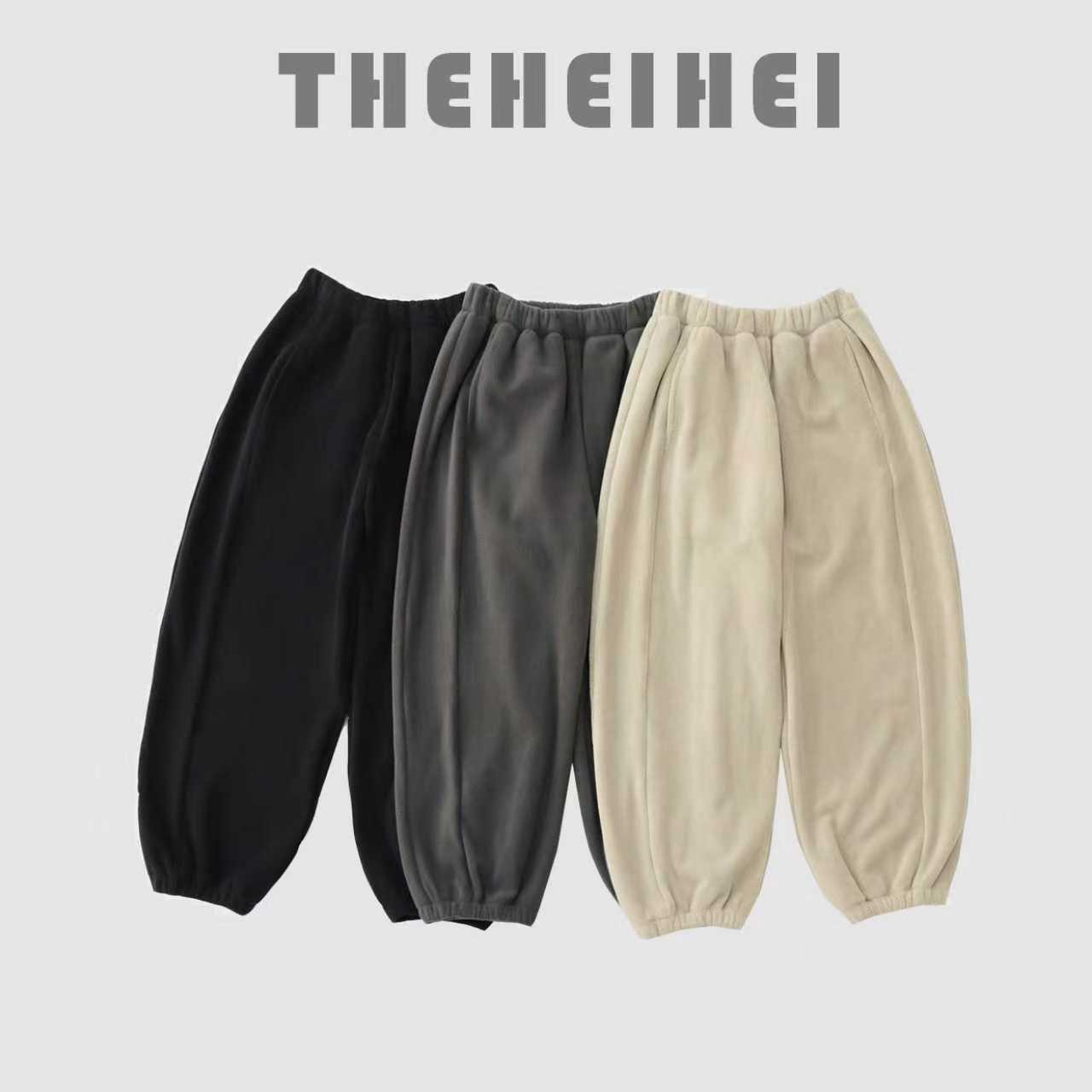 小跟班｜亲子｜加厚上学神裤｜软糯双面摇粒绒束脚口运动裤 3080