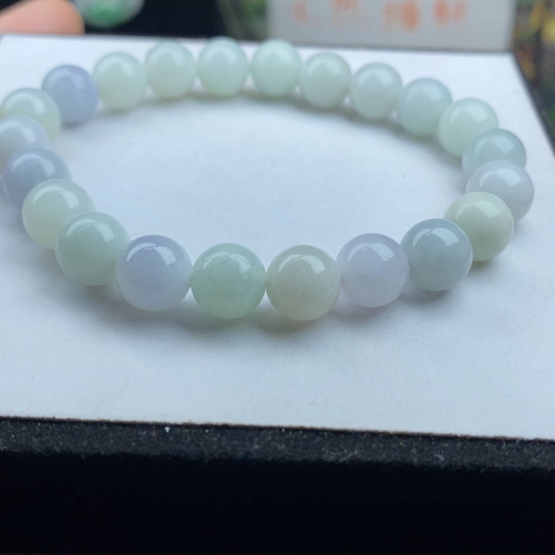 翡翠散珠卡9手串22颗