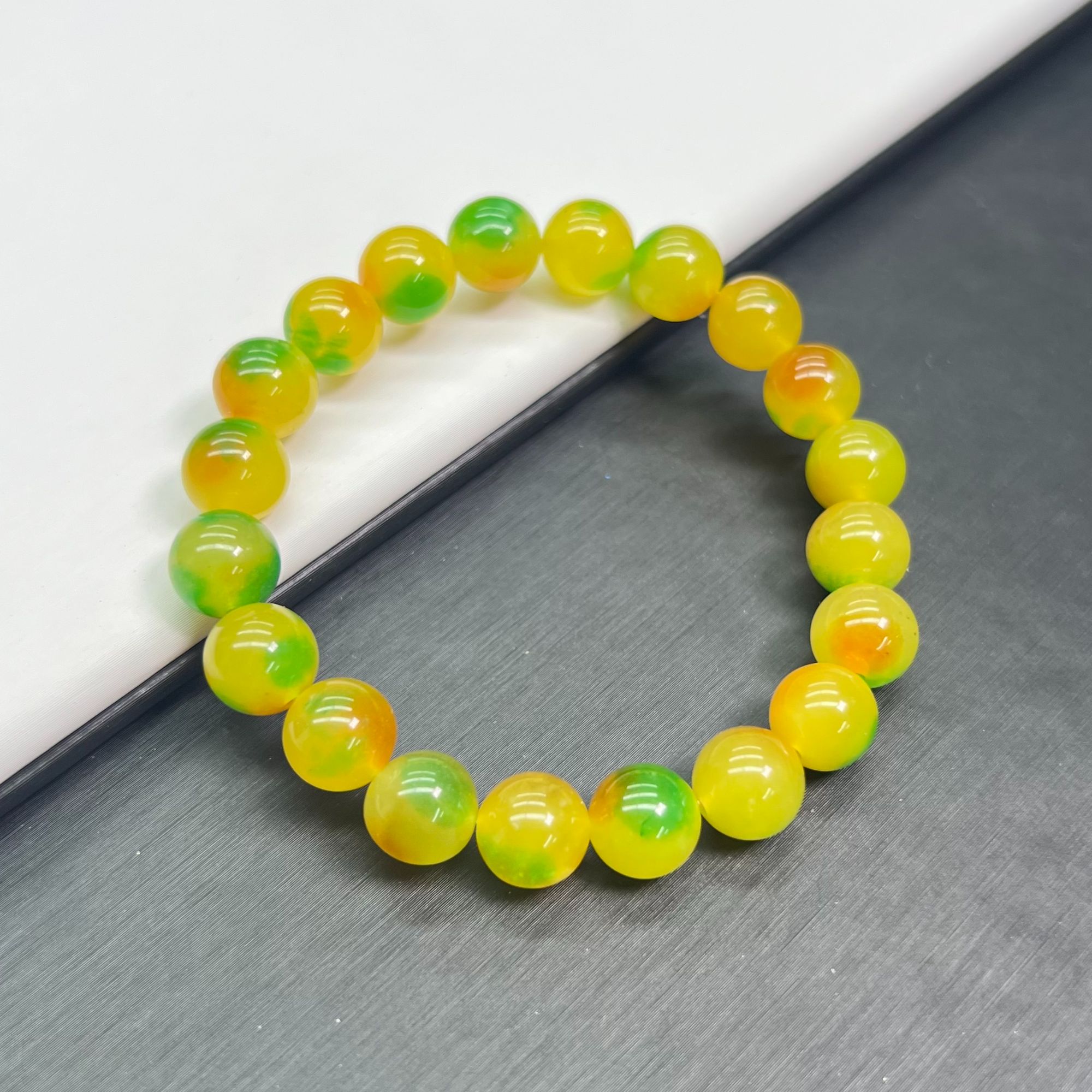 【小余总】黄加绿单圈10mm手串百搭 A338