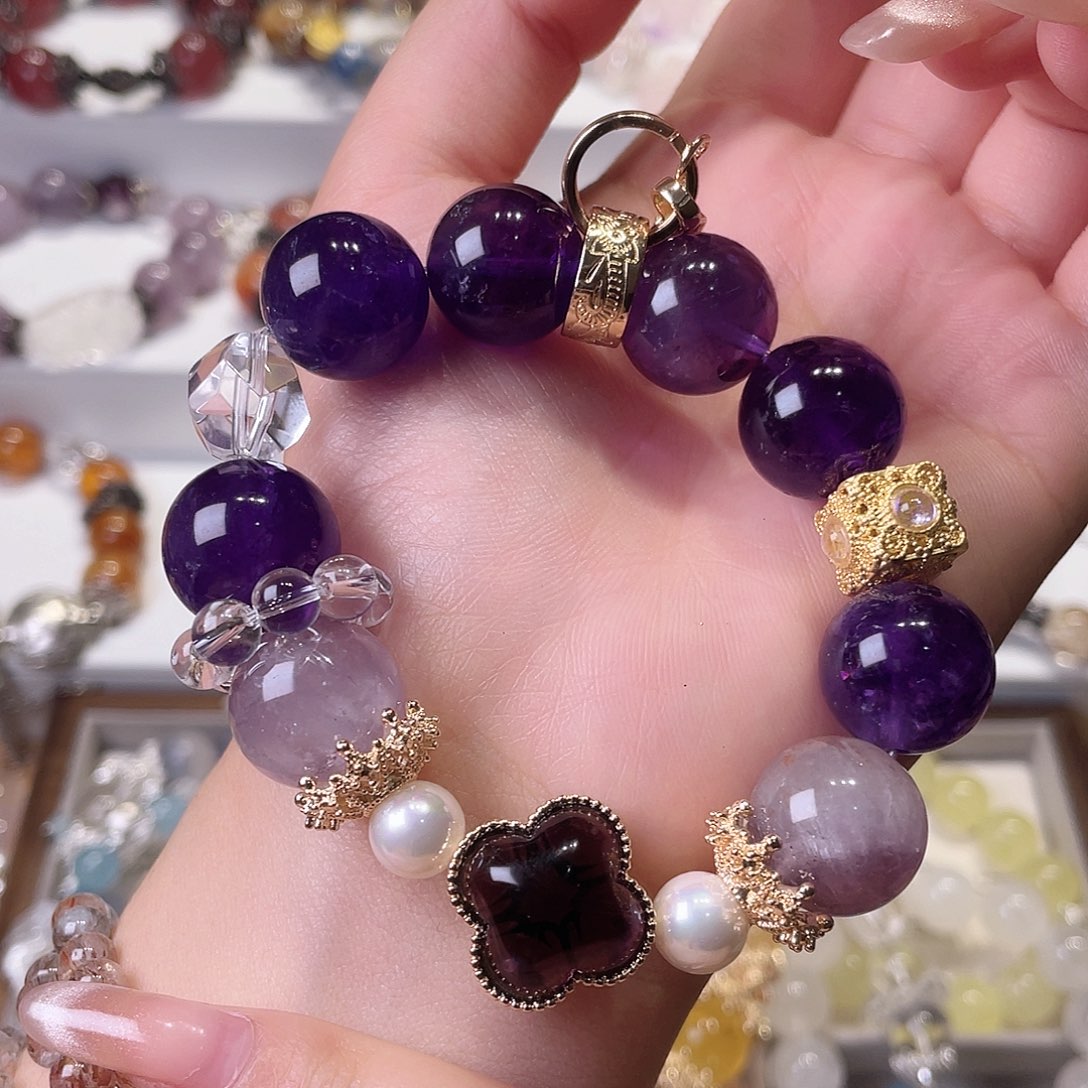 水晶手链银S925镶嵌尺寸