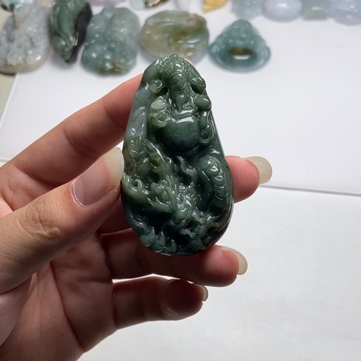 翡翠未镶嵌颈饰财爷19