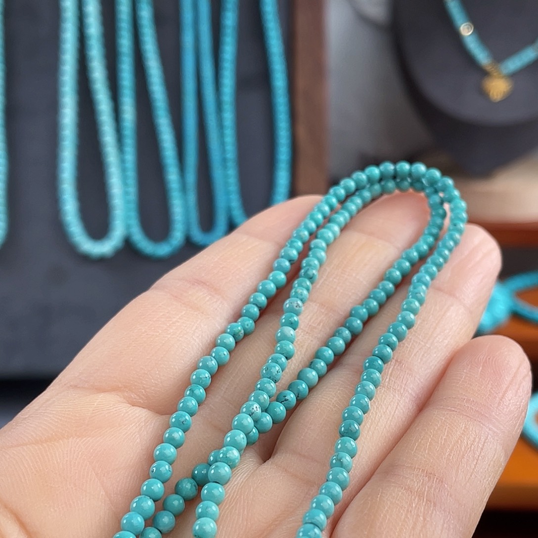 绿松石未镶嵌配饰颈链