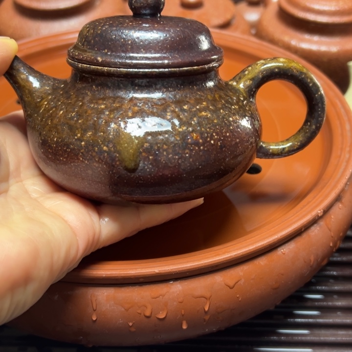 紫砂茶壶宜兴原矿金丝楠木