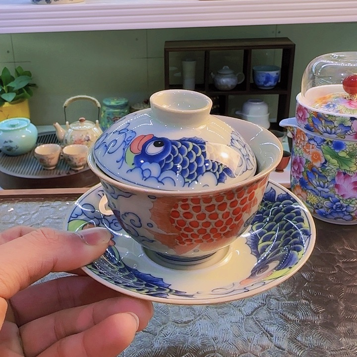 茶具套装旅行茶具青花瓷器茶叶罐个人杯主人杯  