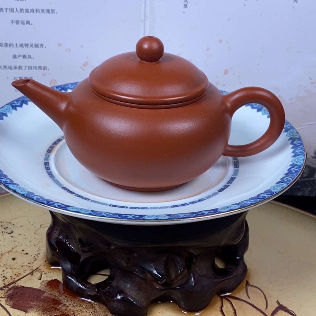 紫砂茶壶3****师赵庄朱泥石瓢260