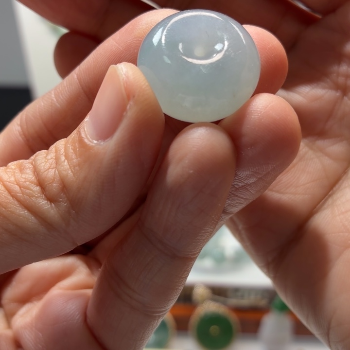 星***。翡翠未镶嵌颈饰翡翠天然A货平安扣吊坠