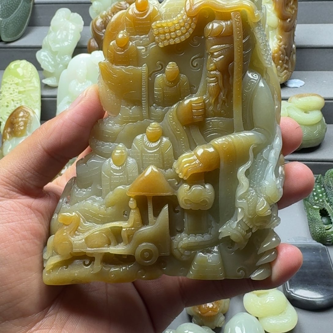 和田玉摆件未镶嵌麒*哥