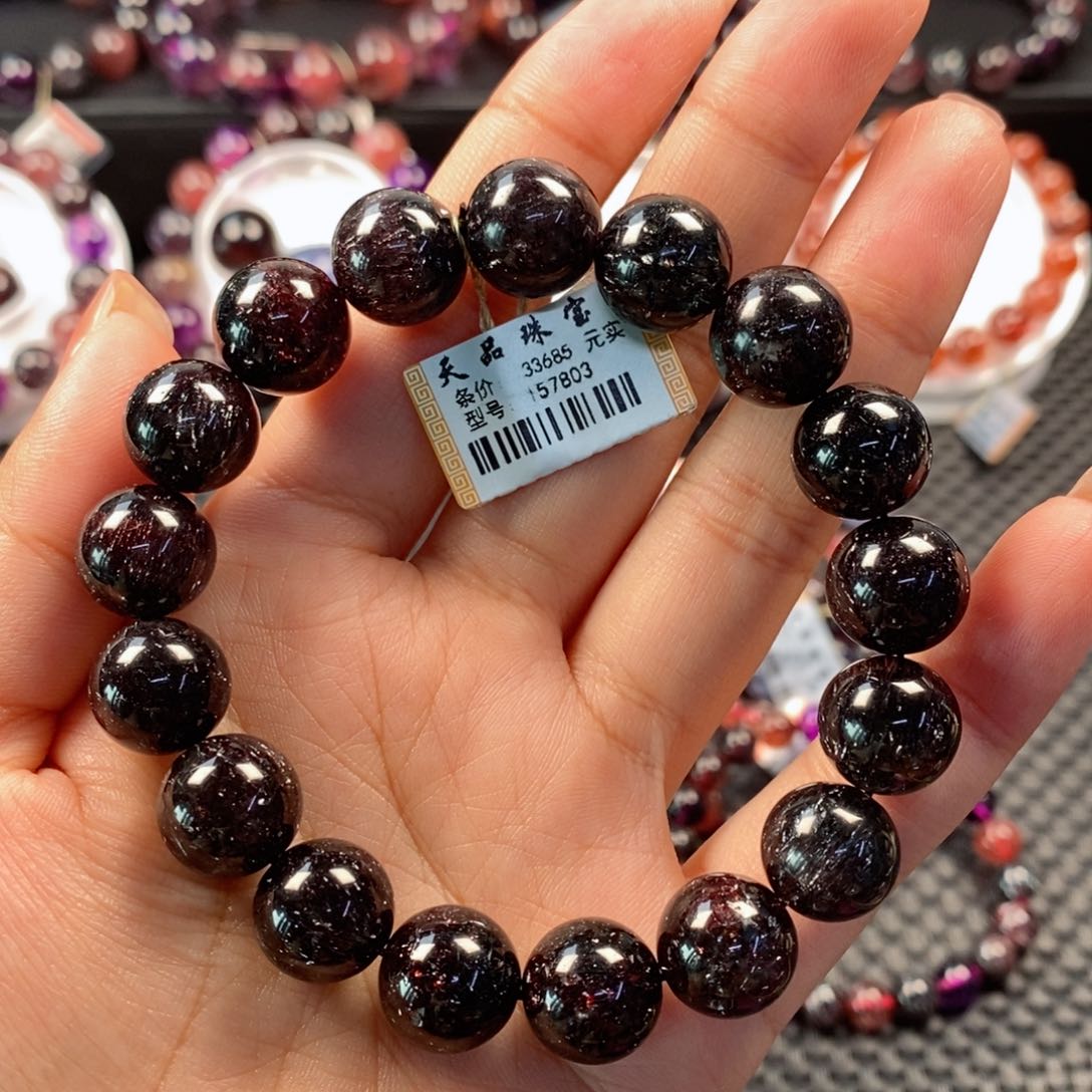 水晶手链未镶嵌黑加仑157803