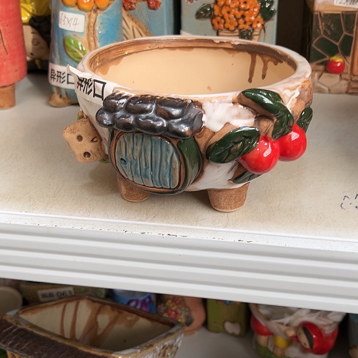 粗陶材质多肉花盆