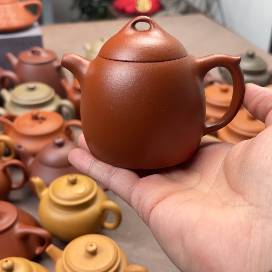 紫砂茶壶朱泥半手工微瑕疵福利200cc