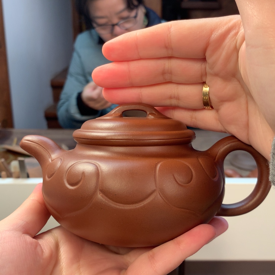 革***登紫砂茶壶全手工 仿古如意