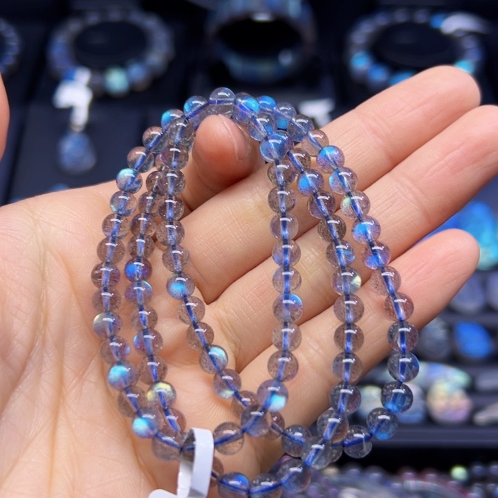 拉长石手串未镶嵌5.5左右