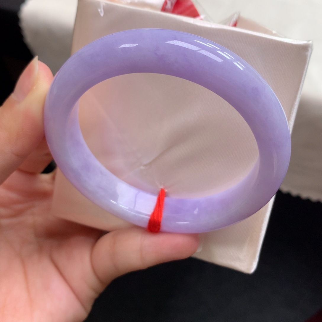 翡翠未镶嵌手镯5号56正不失色紫罗兰（包容）对标大万