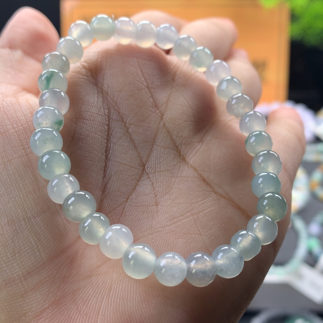 翡翠未镶嵌手链卡6.5