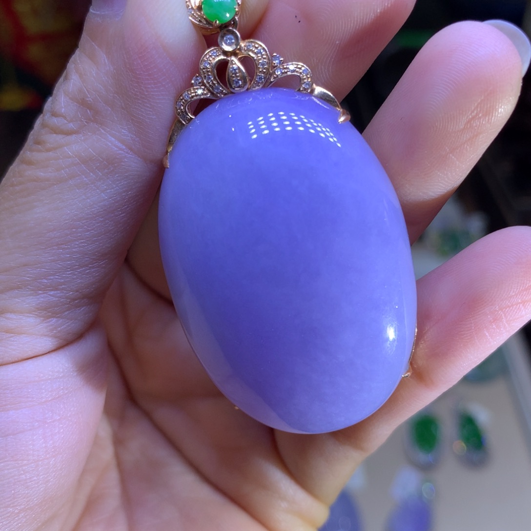 翡翠戒指18K金镶嵌翡翠