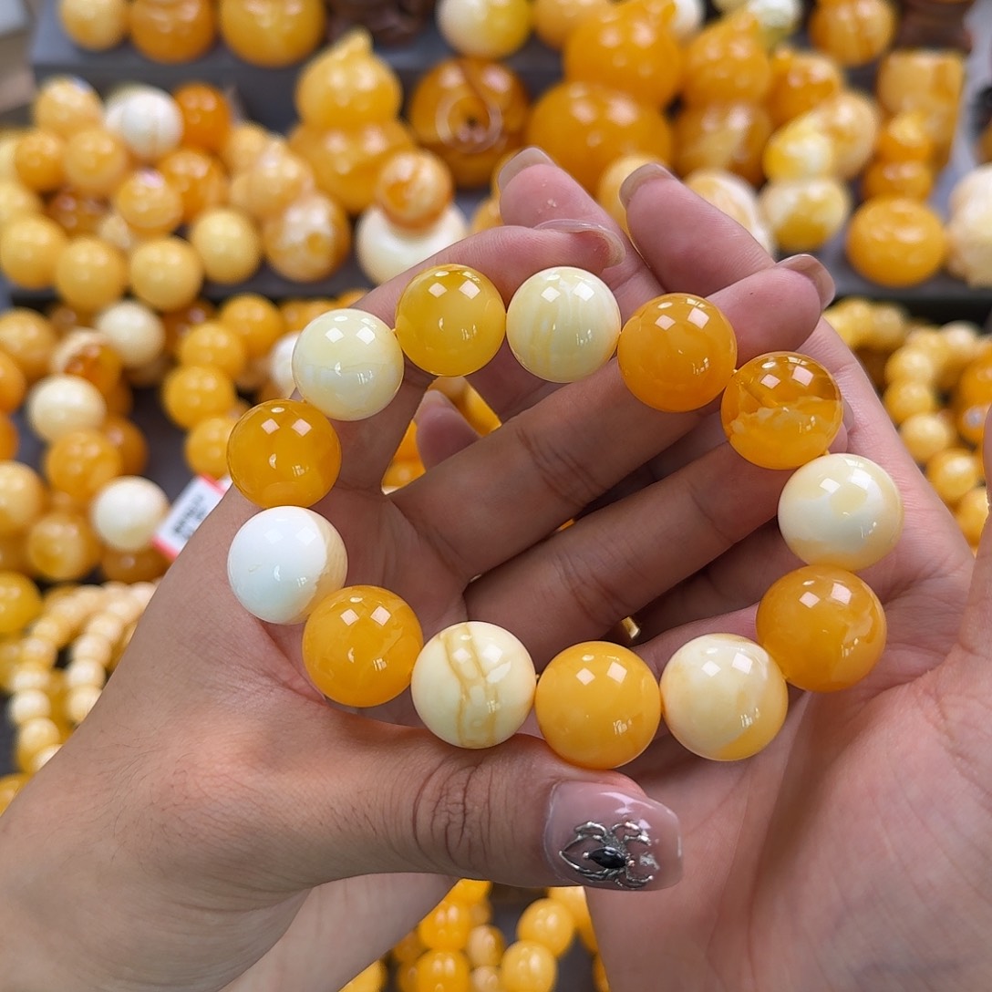 蜜蜡未镶嵌珠宝奇石18mm