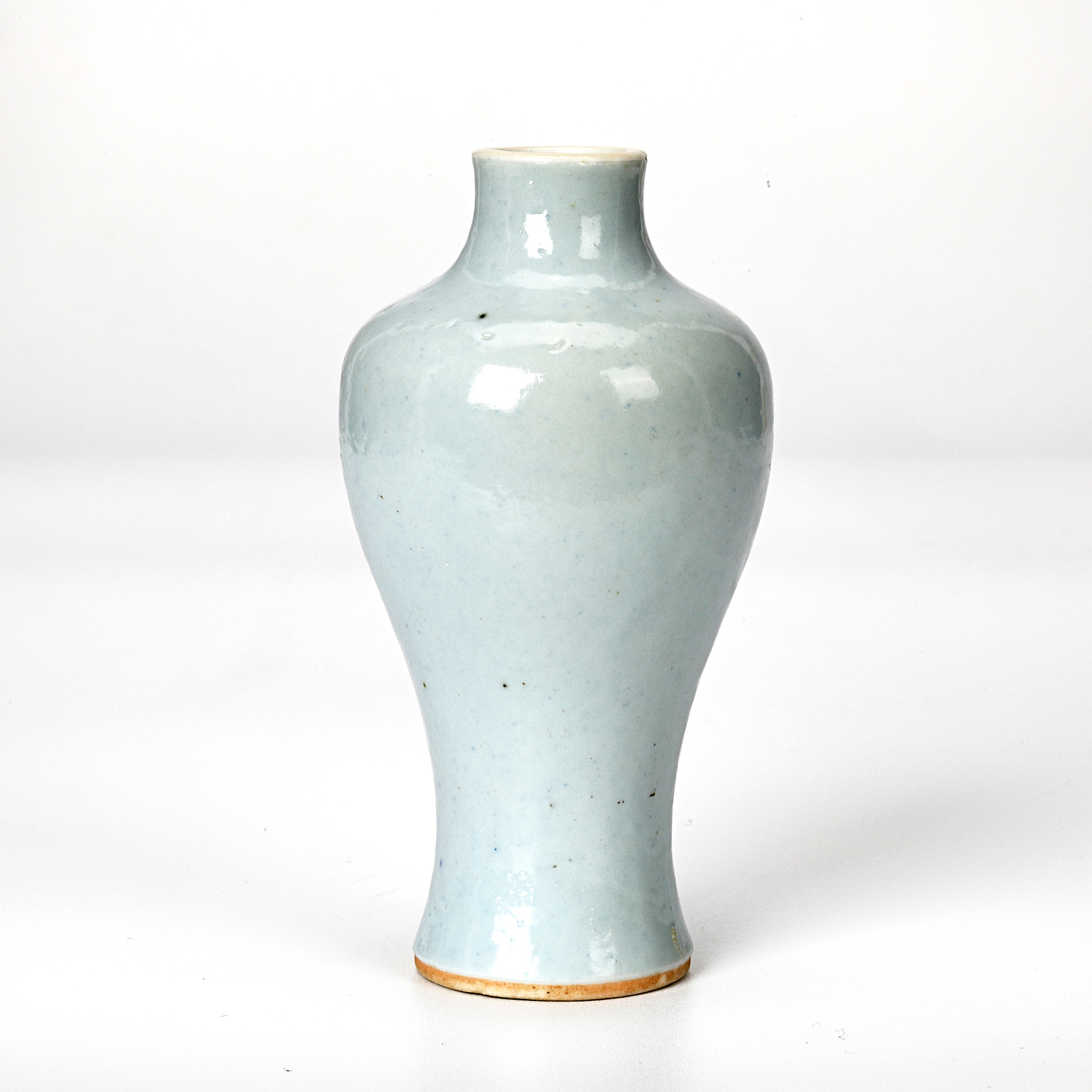 1614清中晚期·天蓝釉观音瓶