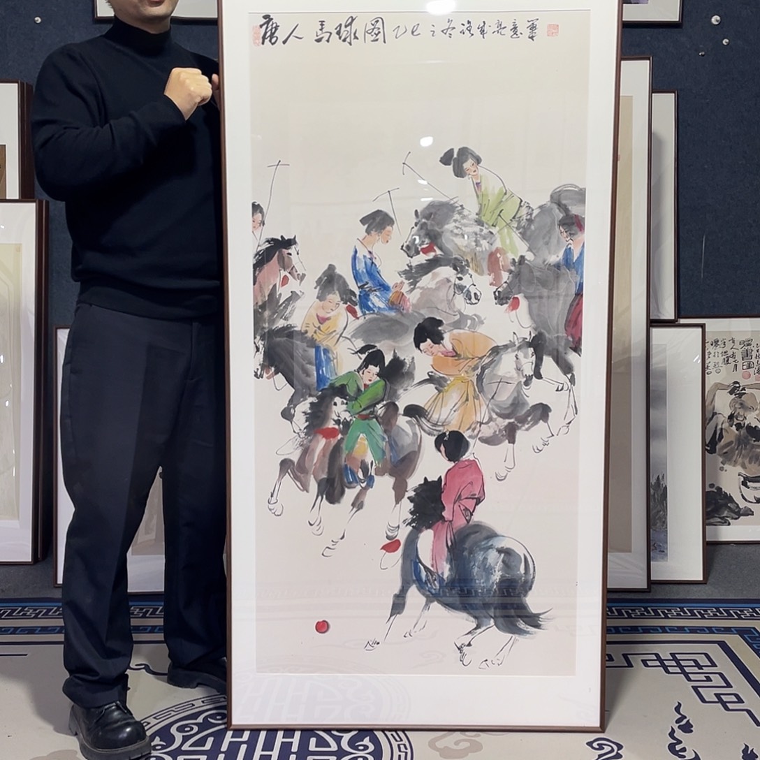 国画手绘画作品带框80/160