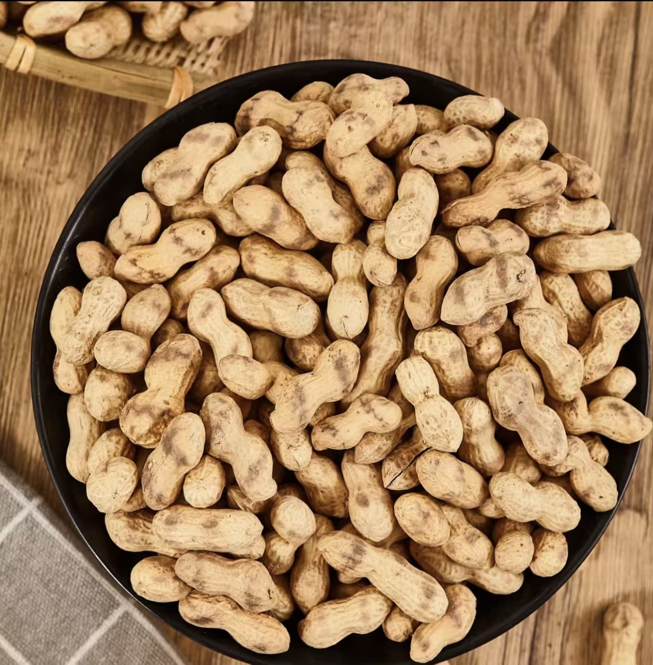 1（柴火花生-原味）铁锅柴火炒小珍珠花生买一斤送一斤手工现炒花生