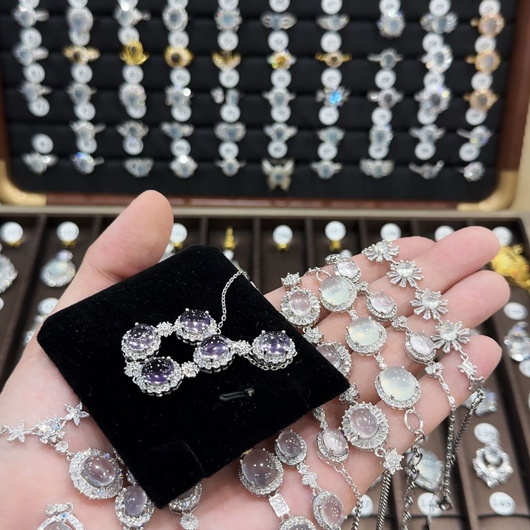 紫晶手链银S925镶嵌生*菜