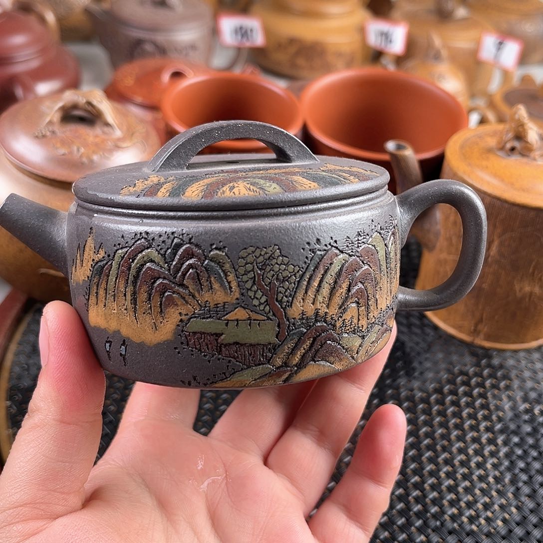 紫泥茶壶宜兴紫砂