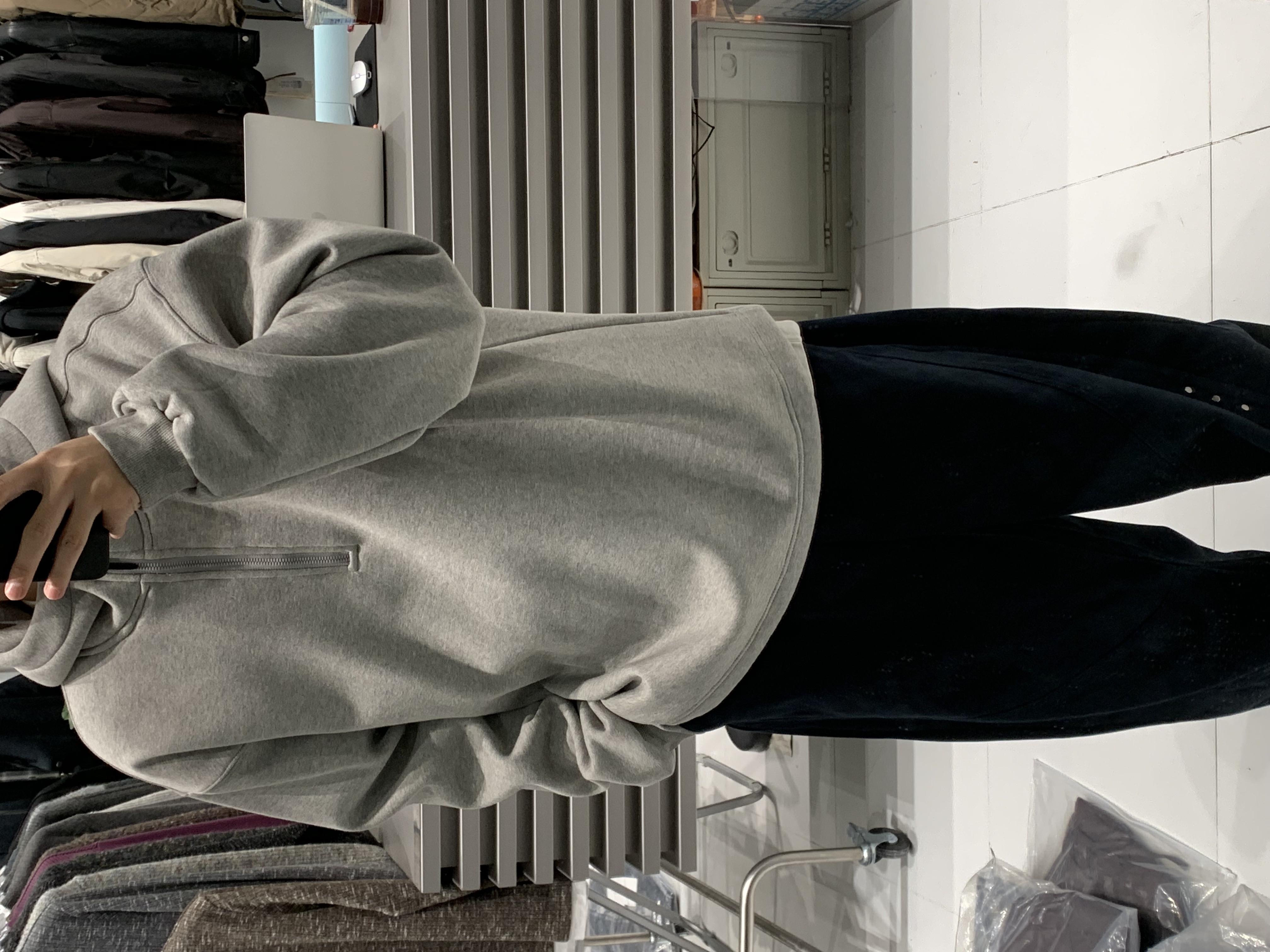 【HC 男装】冬季加绒卫衣洗水做旧半拉链韩系版型微阔休闲百搭款