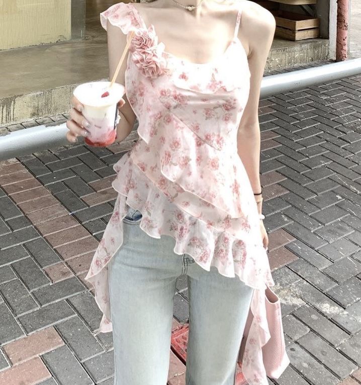 套装女2025夏季新款热辣玫瑰设计感收腰修身