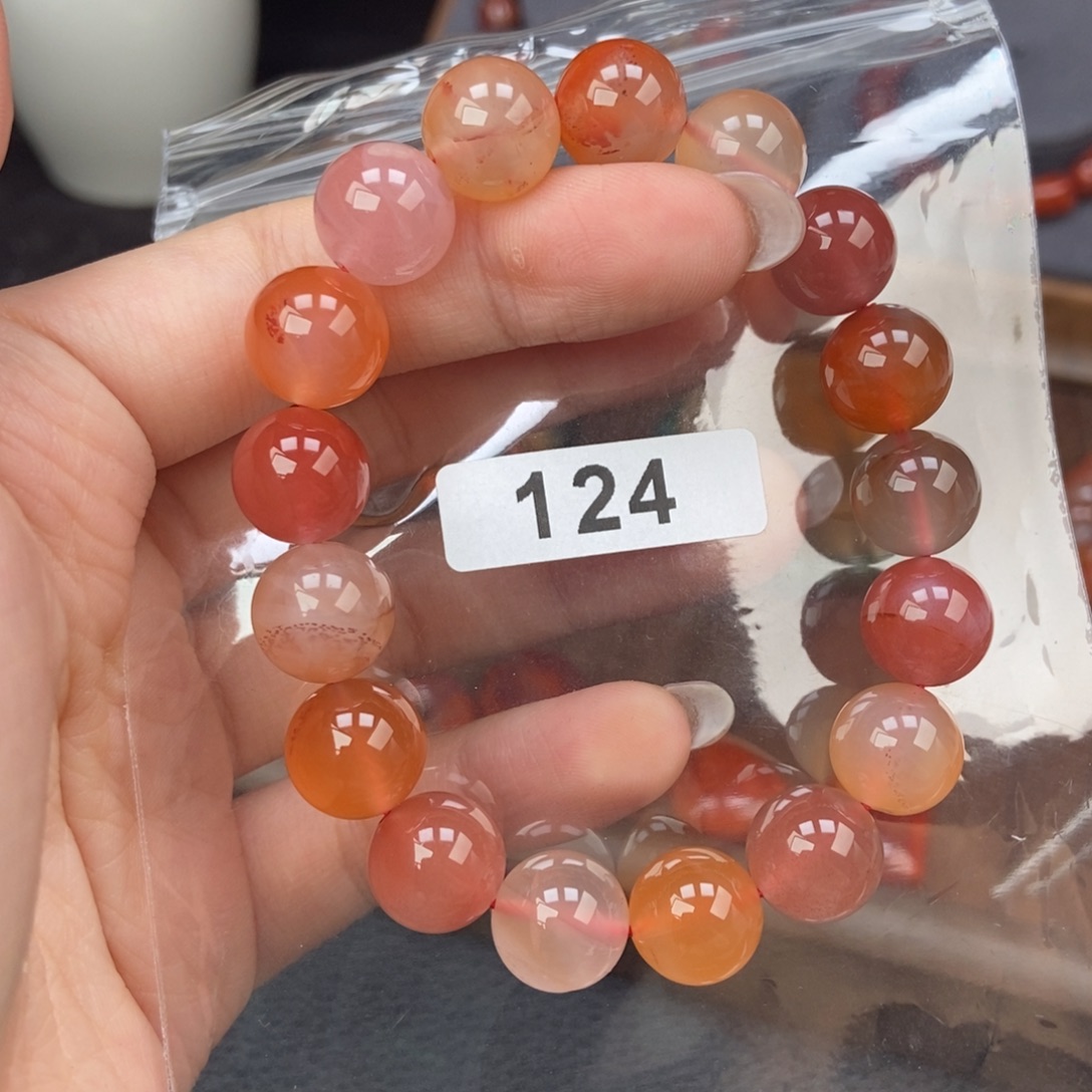 南红玛瑙未镶嵌手链卡11.6