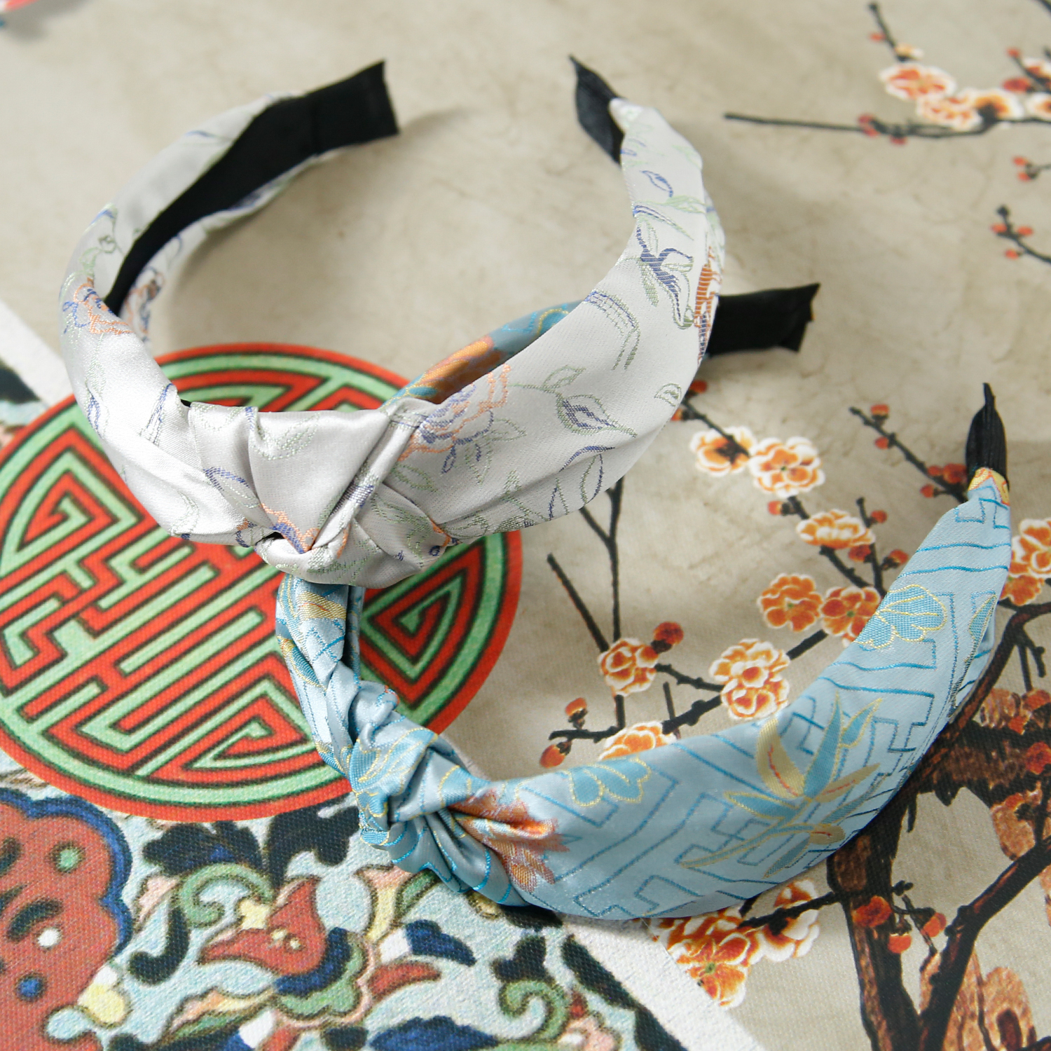 宋锦扭结发夹FG240301