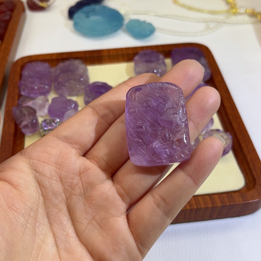 水晶颈饰未镶嵌六*紫水流星雨23