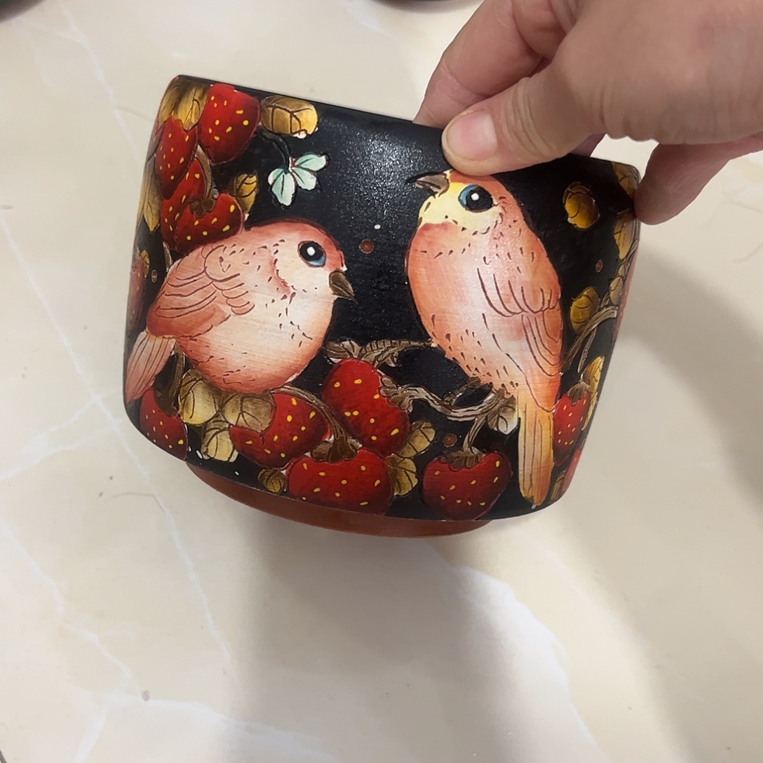 景德镇炫彩手绘口13.5高12