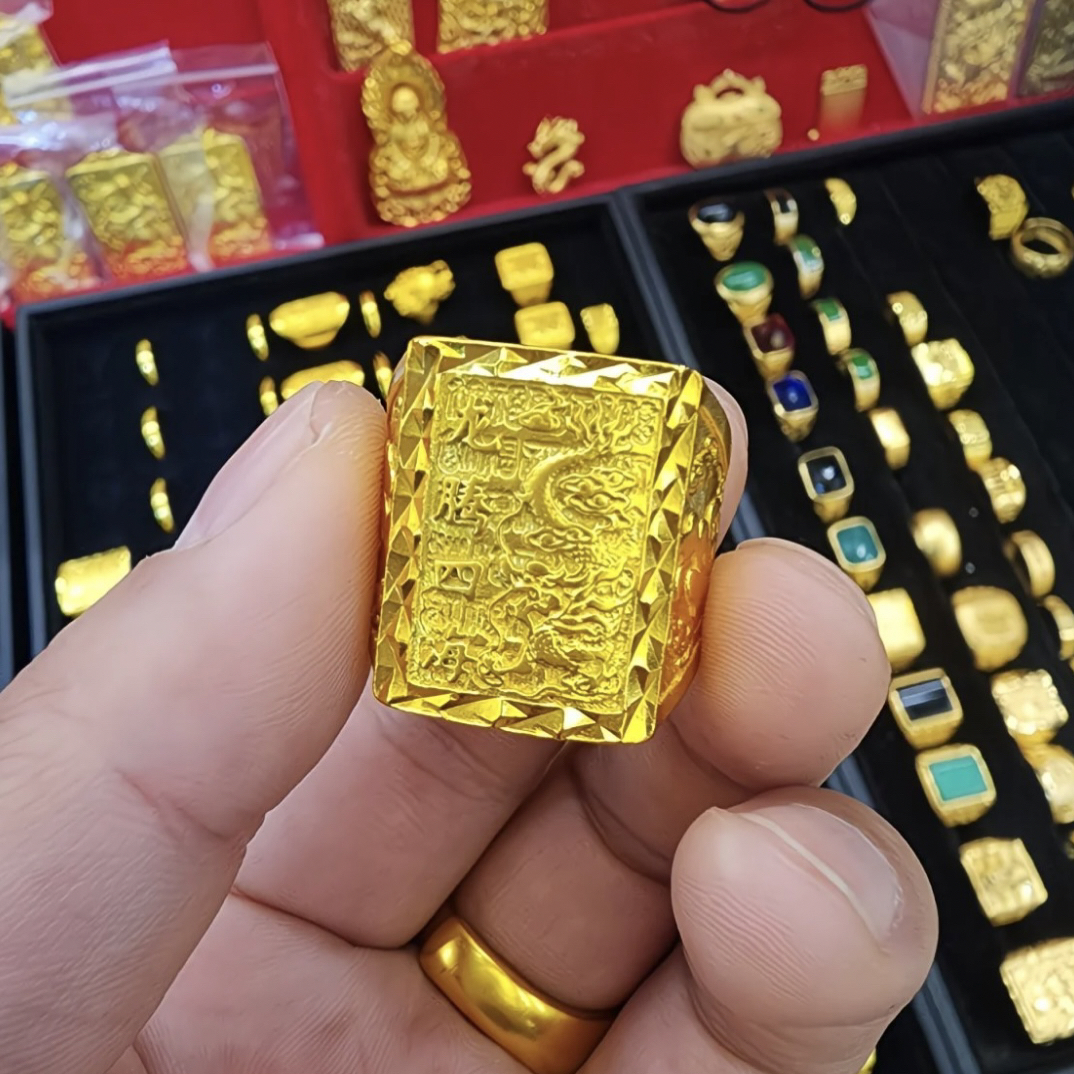 合金戒指 合金戒指 独家款 龙腾四海开口戒指