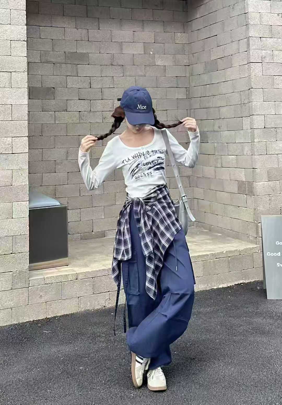 休闲风美拉德风日式时尚套装上衣休闲机能风抽绳长袖宽松秋季